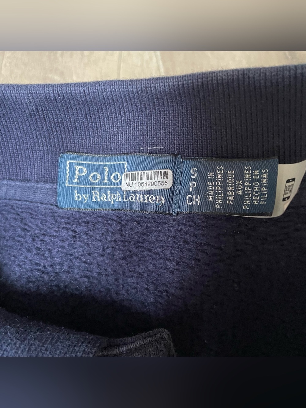 Polo by Ralph Lauren Arctic Navy Green & Yellow Striped Rugby Sweatshirt small - Picture 3 of 5